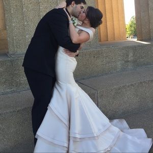 Jovani off shoulder wedding/prom dress