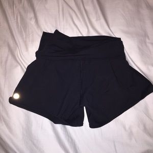 Authentic fold over Lululemon mini shorts
