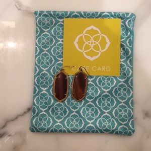 Kendra Scott Elle Red Tiger's Eye Earrings