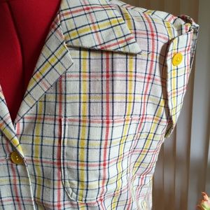 vintage plaid top