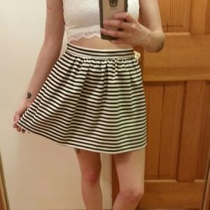 Black & white stripped skirt
