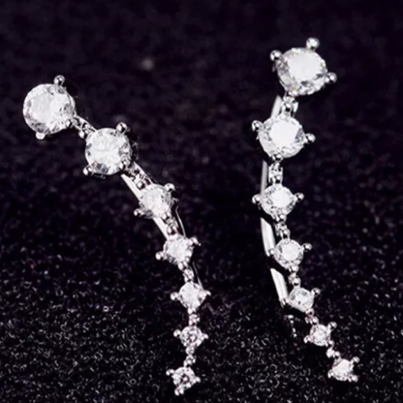 Ear Cuff Crystal Earrings