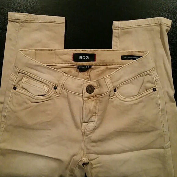 Cigarette Ankle Skinny Jeans Tan 25w 