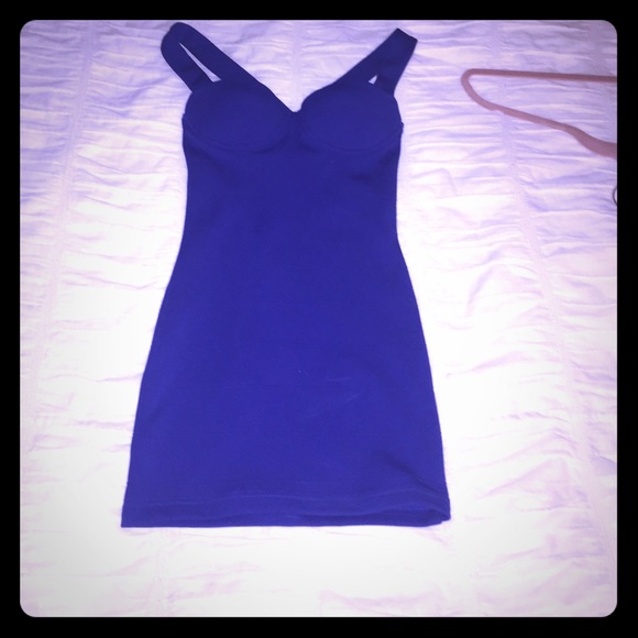 Navy blue bandage dress