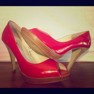 Mossimo Brand Red Peeps-toe Pumps
