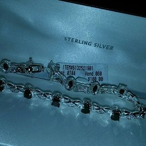 Sterling Silver Sapphire & Diamond bracelet