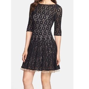 Betsey Johnson Black w/nude Lace Dress