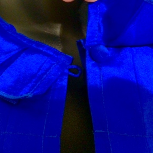 Cobalt Blue 100% Silk Elena Solano Top sz: S - Picture 4 of 4