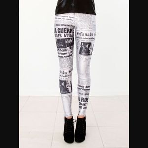 Black Milk Newspaper Leggings