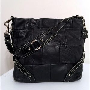 New Black Calfskin Leather Shoulder Bag Handbag