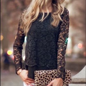 ZARA Lace Black Blouse