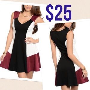 Black-White-Wine dress