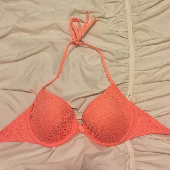 Coral Tie-On Bikini Top