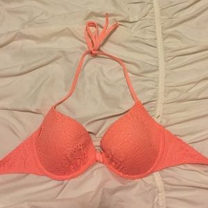 Coral Tie-On Bikini Top