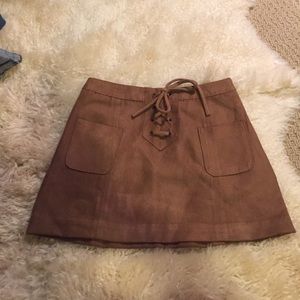 Suede skirt