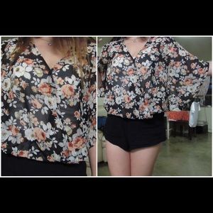 sheer floral top 🌸