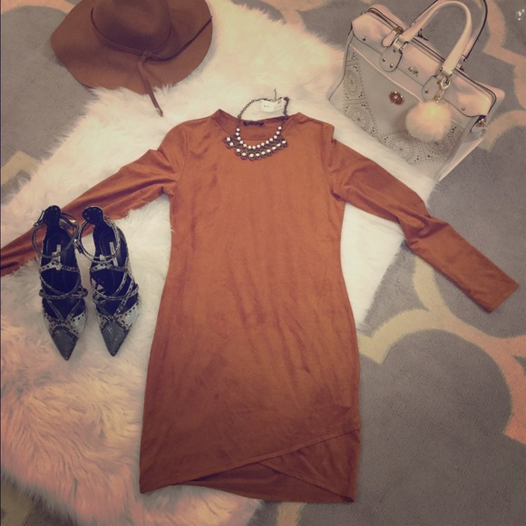 brown leather dress fashion nova Matching Auras Faux Leather Mini Dress - Brown