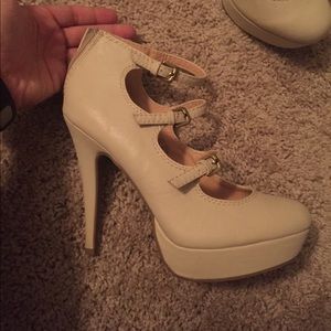Lauren Conrad Strappy Buckle Heels