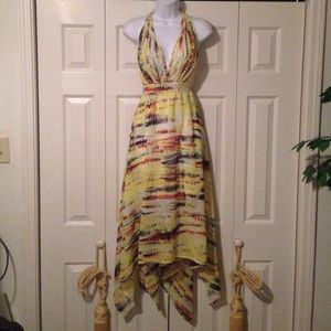 Halter Top Backless Hi Lo Dress