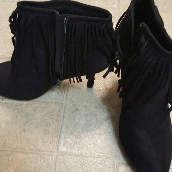 Dollhouse High Heel Fringe Booties