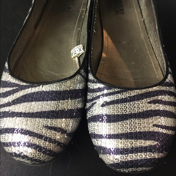 Zebra Print Sequence Flats - Women's