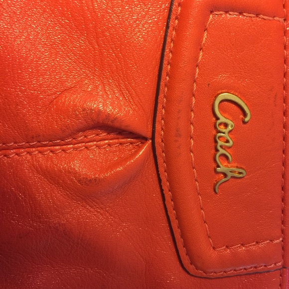 Orange Coach Wristlet - Picture 3 of 3