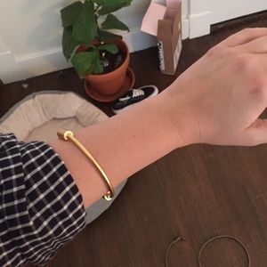 Madewell gold plated metal bracelet