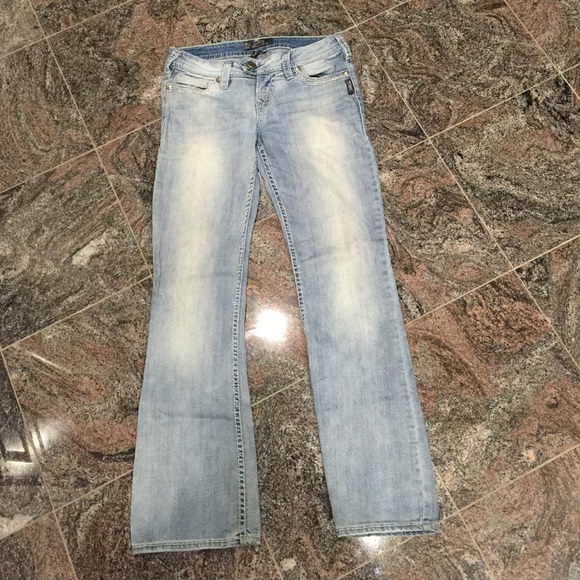 Silver Boot Leg Sz 28
