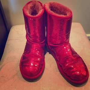 SOLD!  sparkle UGGS! Like new!