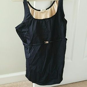 Black maternity bathing suit l. Top and bottom.