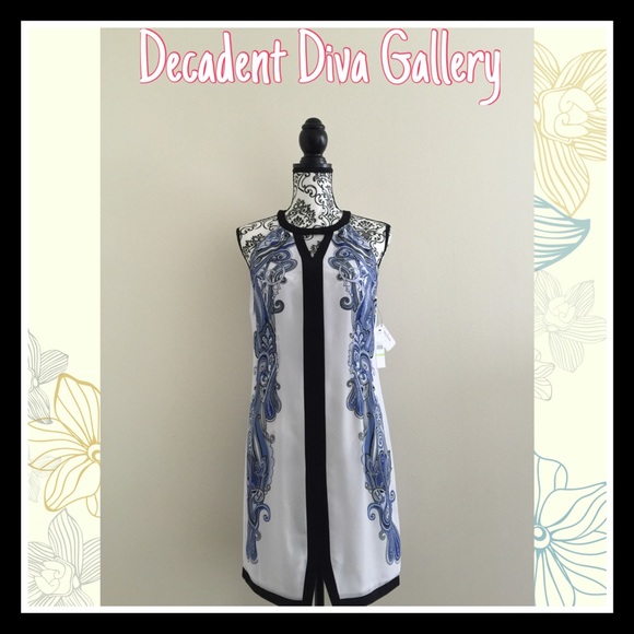 Laundry - Dazzling Blue Multi Color Shift Dress - Picture 1 of 4