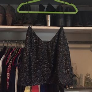 New with tag asos sequin black crop top!!