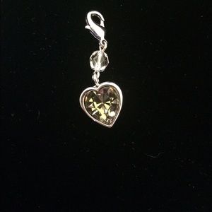 Sabika Swarovski black diamond heart pendant