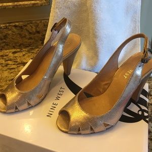 Nine West Gold Sandals