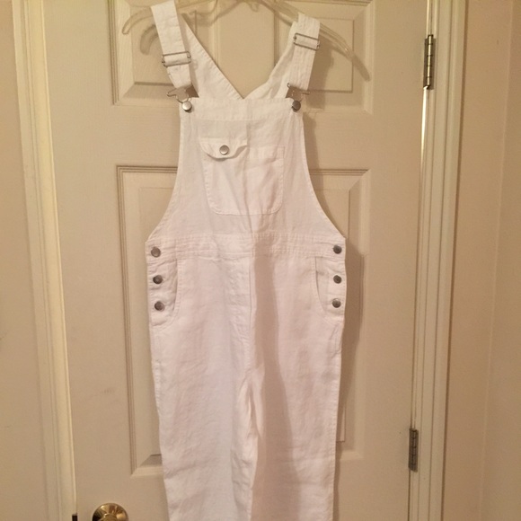 Chadwick's White Linen Overalls