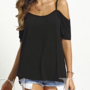 Black shoulder tank