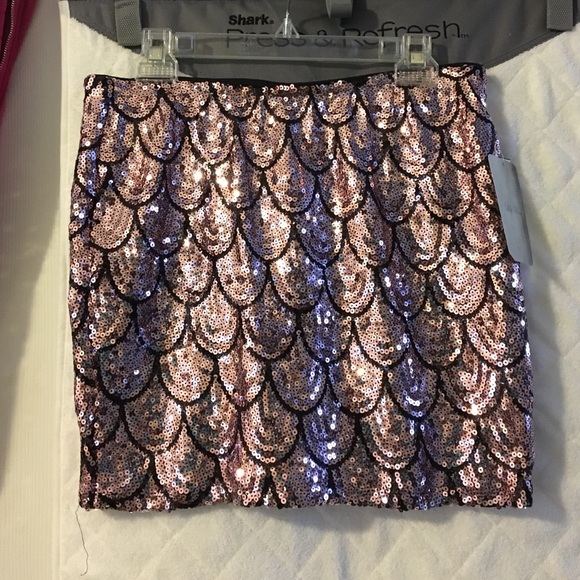 Lily Rose pink and black sequin mini Party Skirt!