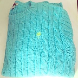 Lilly Pulitzer Light Blue Crew Neck Sweater.