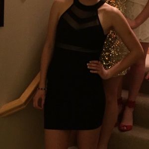 A black short formal dress