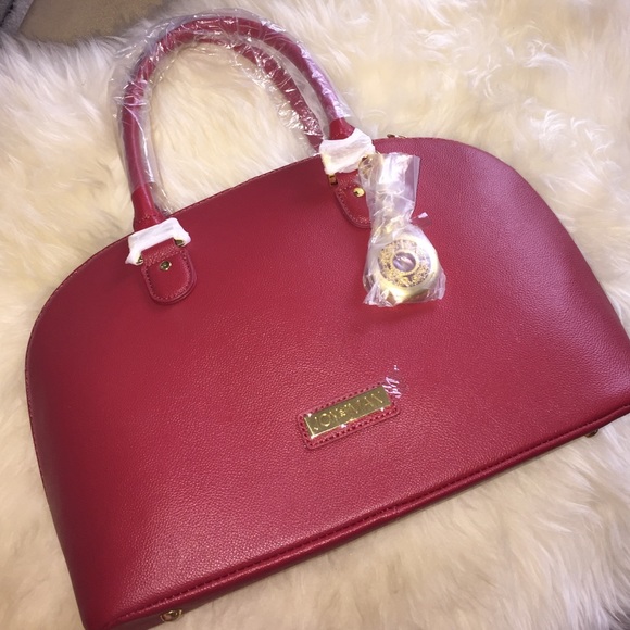 BRAND NEW GENUINE LEATHER RED PURSE JOY IMAN