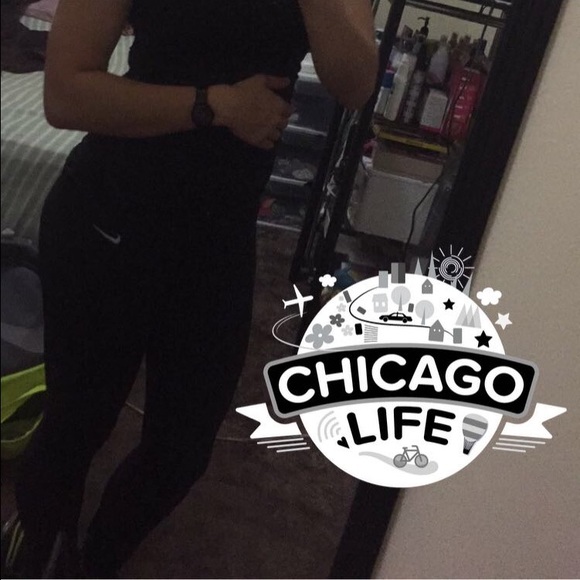 Nike dri fit run leggings with mesh