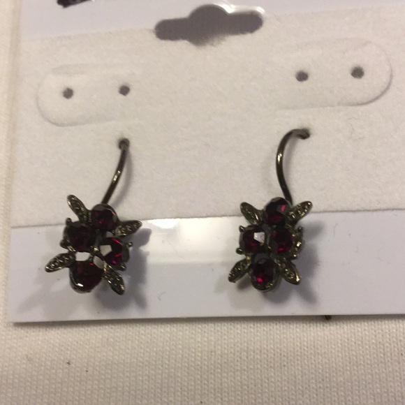 Red Ruby Rhinestone Necklace Set - image 2