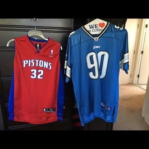 Kids pistons and lions jersey