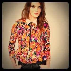 Nasty Gal Electric Bloom Peplum Jacket