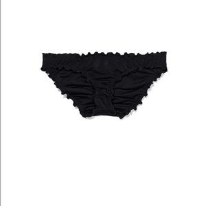 Black ruffle bikini bottoms