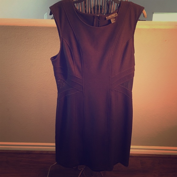 Plus Size Black Mesh Dress