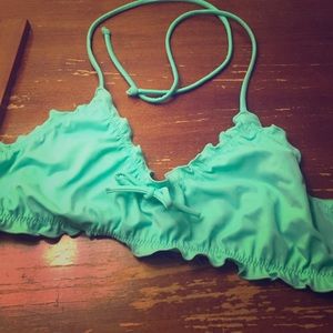 Sweetheart tie bikini top