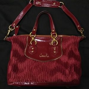 COACH Ashley Gathered Sateen Satchel