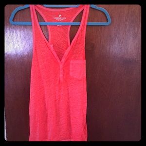 American Eagle neon orange tank top