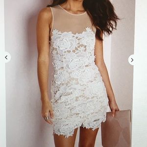 NWT Missguided White floral dress